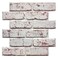 COMSTICKC 3D Whitewash Brick Wall Panel Peel and Stick10 Pcs of 12X12 Small Size Thin PVC Fake Brick Self Adhesive Brick Backsplash Faux Brick Paneling for Interior Wall Decor