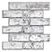 COMSTICKC 3D Faux Brick Wall Panel Peel and Stick 10 Pcs of 12X12 Not Real Brick Small Size UltraLight PVC Fake Brick Wall Stickers Decorative Tiles Backsplash Retro Gray White Paintable