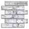 COMSTICKC 3D Faux Brick Wall Panel Peel and Stick 10 Pcs of 12X12 Not Real Brick Small Size UltraLight PVC Fake Brick Wall Stickers Decorative Tiles Backsplash Retro Gray White Paintable