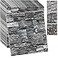YLL YLL 20PCS 3D Wall Panels Peel and Stick 3D Brick Wallpaper Peel and Stick Faux Stone Wall Panel Foam Brick SelfAdhesive Wallpaper Black 20pcs