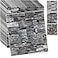 YLL YLL 10PCS 3D Wall Panels Peel and Stick 3D Brick Wallpaper Peel and Stick Faux Stone Wall Panel Foam Brick SelfAdhesive Wallpaper Black10pcs