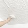 Dureidos Ceiling Tiles Ceiling Tiles Peel and Stick Foam 16 Pcs Covered 21 SqFt 3D Wall Panels Peel and Stick Easy to Use and Cut for Ceiling and Interior Wall Decor Plain White138 x 138 inch