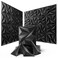 Sonicism Wall Panels Upgrade 16 Pack07x118x118Pyramid 3D Wall Panels Creative CuttingPVC Wall Panels for Interior Wall Decor Fire ResistantWall Tiles for Various ScenesCharcoal Black