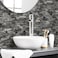 SYYKDEF 10PCS 3D Wall Panels Peel and Stick Foam SelfAdhesive Decorative 3D Brick Wallpaper Wall Covering Faux Stone Wall Panel Foam Brick for Living Room Kitchen Bathroom