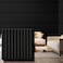 Nuanchu 32 Pcs 3D Wall Panels for Interior Wall Decor 12x12 Fluted Textured Black Accent Tiles Waterproof Paintable for Living Room TV Background Bedroom Bathroom Gaming Room 32 Sq ft Coverage