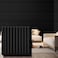 Nuanchu 32 Pcs 3D Wall Panels for Interior Wall Decor 12x12 Fluted Textured Black Accent Tiles Waterproof Paintable for Living Room TV Background Bedroom Bathroom Gaming Room 32 Sq ft Coverage