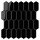 WalDecoo Peel and Stick Tile for Kitchen Thicker Design 3D Self Adhesive Long Hexagon Wall Tile Backsplash Black 10Sheet 12x12 Stick on Tiles Peel and Stick Wall Tiles for Kitchen