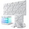 ROOME 12x12 3D Wall Panels Cuttable and DIYFriendly Upgraded uPVC FireResistant Wall Panels Modern Decorative Wall Art Panels for Living Room Lobby Office Game Room White 8Pack
