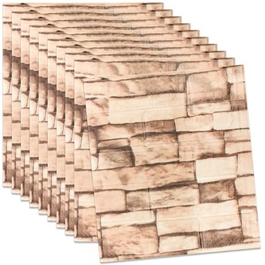 CvoMep 30 Pack 3D Wall Panels Peel and Stick Waterproof Foam Stone 3D Wallpaper Self Adhesive Foam Wallpaper for Bedroom Bathroom Kitchen 137 151in