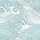 RoomMates RMK11902RL Teal and White Asian Waves Peel and Stick Wallpaper Teal Roll