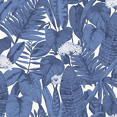 Tempaper Blue Raspberry Tropical Removable Peel and Stick Wallpaper 205 in X 165 ft Made in the USA