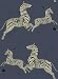 FloorPops Scalamandre SCS3870 Denim Zebra Safari Self Adhesive Wallpaper Blue