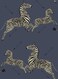 FloorPops Scalamandre SCS3870 Denim Zebra Safari Self Adhesive Wallpaper Blue