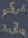 FloorPops Scalamandre SCS3870 Denim Zebra Safari Self Adhesive Wallpaper Blue