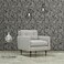 RoomMates RMK11570WP Black and Taupe Ornate Ogee Peel and Stick Wallpaper Roll