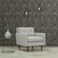 RoomMates RMK11570WP Black and Taupe Ornate Ogee Peel and Stick Wallpaper Roll