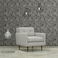 RoomMates RMK11570WP Black and Taupe Ornate Ogee Peel and Stick Wallpaper Roll