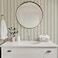 RollsRolla Beige Stripe Peel and Stick Fabric Canvas Wallpaper Temporary Wallpaper for Accent Wall Bathroom Bedroom Living Room Green