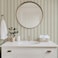 RollsRolla Beige Stripe Peel and Stick Fabric Canvas Wallpaper Temporary Wallpaper for Accent Wall Bathroom Bedroom Living Room Green