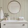 RollsRolla Beige Stripe Peel and Stick Fabric Canvas Wallpaper Temporary Wallpaper for Accent Wall Bathroom Bedroom Living Room Green