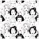 HAOKHOME Modern Peel and Stick Wallpaper Cool Ladies BlackWhiteRed Lips Removable Vinyl Self Adhesive Contactpaper 177in x 98ft