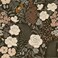 HAOKHOME Peel and Stick Wallpaper Floral Vintage Removable Rose Leaf BlackBrownBeige Stick on Fall Mural 177in x 328ft