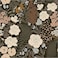 HAOKHOME Peel and Stick Wallpaper Floral Vintage Removable Rose Leaf BlackBrownBeige Stick on Fall Mural 177in x 328ft