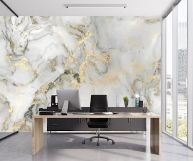 TUNDJ Abstract Marble Wallpaper Gold Art Textured Wall Mural Office Living RoomNot Peel and Stick