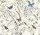 York Wallcoverings Ashford Toiles Papillon Removable Wallpaper RedBlueGreenYellowBlack