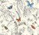 York Wallcoverings Ashford Toiles Papillon Removable Wallpaper RedBlueGreenYellowBlack