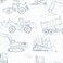 York Wallcoverings KS2350 Construction Blueprint WaterActivated Removable Wallpaper Blue Spray with Water and Hang Ultra Easy