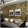 Q QIHANG QIHANG Modern Abstract Curve 3D Wallpaper Roll Mural Papel De Parede Flocking for Striped BlackGold Color QhWallpaper 07m x 84m588