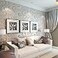 Q QIHANG QIHANG Modern Abstract Curve 3D Wallpaper Roll Mural Papel De Parede Flocking for Striped CreamWhiteSilver Color 07m x 84m588SQM