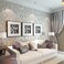 Q QIHANG QIHANG Modern Abstract Curve 3D Wallpaper Roll Mural Papel De Parede Flocking for Striped CreamWhiteSilver Color 07m x 84m588SQM