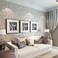 Q QIHANG QIHANG Modern Abstract Curve 3D Wallpaper Roll Mural Papel De Parede Flocking for Striped CreamWhiteSilver Color 07m x 84m588SQM