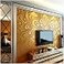 Q QIHANG QIHANG Modern Abstract Curve 3D Wallpaper Roll Mural Papel De Parede Flocking for Striped GoldYellow Color QhWallpaper 07m84m588