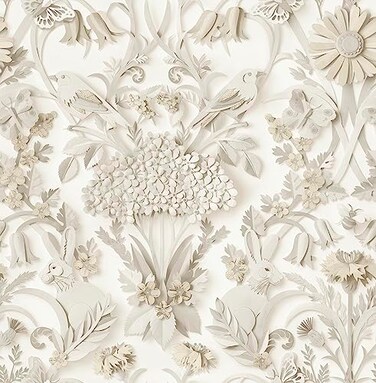 NuWallpaper Taupe Eloise Peel Stick Wallpaper