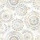 RoomMates RMK9122WP Tan and Gray Boho Medallion Peel and Stick Wallpaper 205 x 165 feet