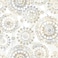 RoomMates RMK9122WP Tan and Gray Boho Medallion Peel and Stick Wallpaper 205 x 165 feet
