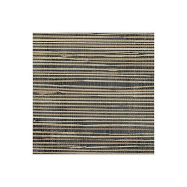 York Wallcoverings NZ0786 Grasscloth Wallpaper by River Grass Black Cream Beige Khaki Tan