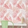 Flipside Pink and Peach Palm Leaves Peel and Stick Removable Wallpaper Each Roll is 18 ft Long x 18 in Wide Safe for Walls Easy to Apply Easy to Remove