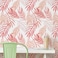 Flipside Pink and Peach Palm Leaves Peel and Stick Removable Wallpaper Each Roll is 18 ft Long x 18 in Wide Safe for Walls Easy to Apply Easy to Remove