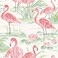 NuWallpaper Flamingo Beach Peel Stick Wallpaper Pink Tropical SelfAdhesive 205in x 18ft