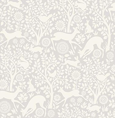 NuWallpaper NUS3677 Merriment Peel Stick Wallpaper Grey