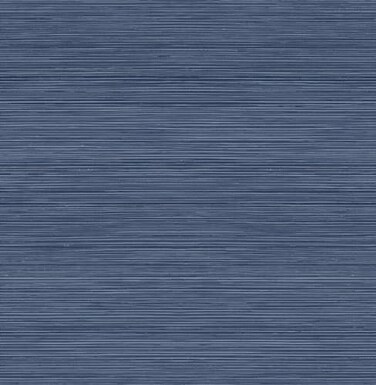 NuWallpaper NUS3959 Indigo Crossweave Peel Stick String Wallpaper Blue