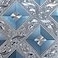 Q QIHANG QIHANG Silver Foil Mosaic Square Lattice Background Flicker Gold Leaf Wallpaper Modern RollHotel CeilingDecorative Wallpaper Roll SilverBlue Color 173 W x 328 L57 sqft