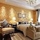 Q QIHANG QIHANG European Retro Victorian Damask Embossed Textured NonWoven Flocking Wallpaper Gold Color 053m10m53