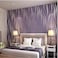 Q QIHANG QIHANG 3D Stereoscopic Simple Striped Grass Leaf Thick Flocking Wallpaper Purple Color 053m x 10m53m2