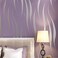 Q QIHANG QIHANG 3D Stereoscopic Simple Striped Grass Leaf Thick Flocking Wallpaper Purple Color 053m x 10m53m2