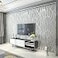Q QIHANG QIHANG Modern 3D Thick NonWoven Imitation Deerskin Deep Embossed Curve Pattern Living RoomTV Background Wallpaper Roll 173 x 32857 Square feet Gray